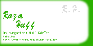 roza huff business card